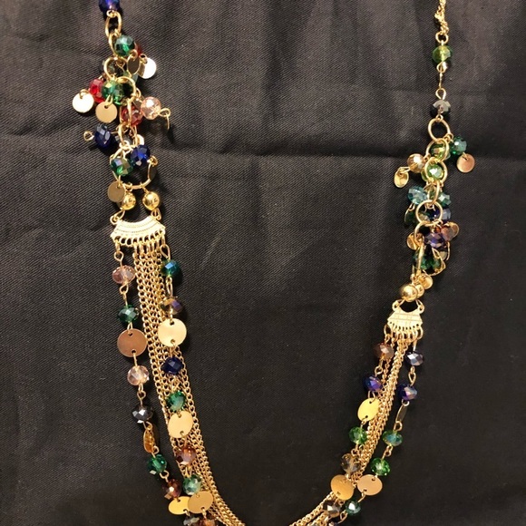 Multilayer Colorful Handmade Seed Beads Illusion Chain Bib Necklace - Picture 7 of 11